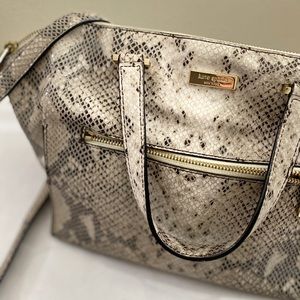 Kate spade white snake shoulder bag